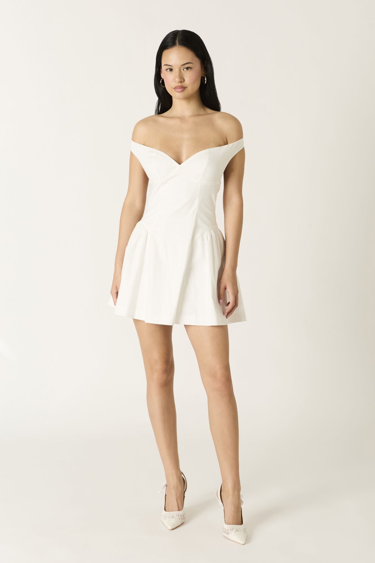 Althea White Off-Shoulder Mini Dress