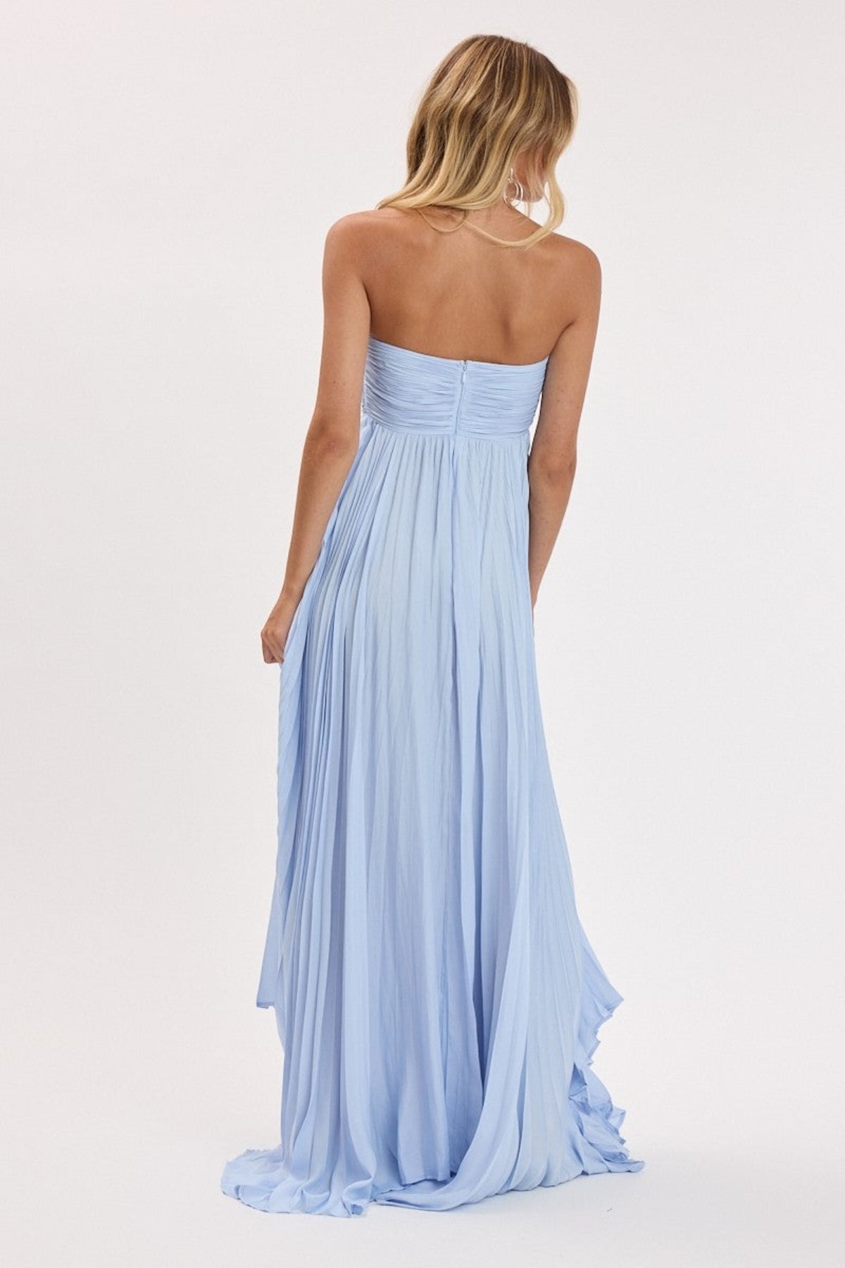 Willow Light Blue Strapless Maxi Dress
