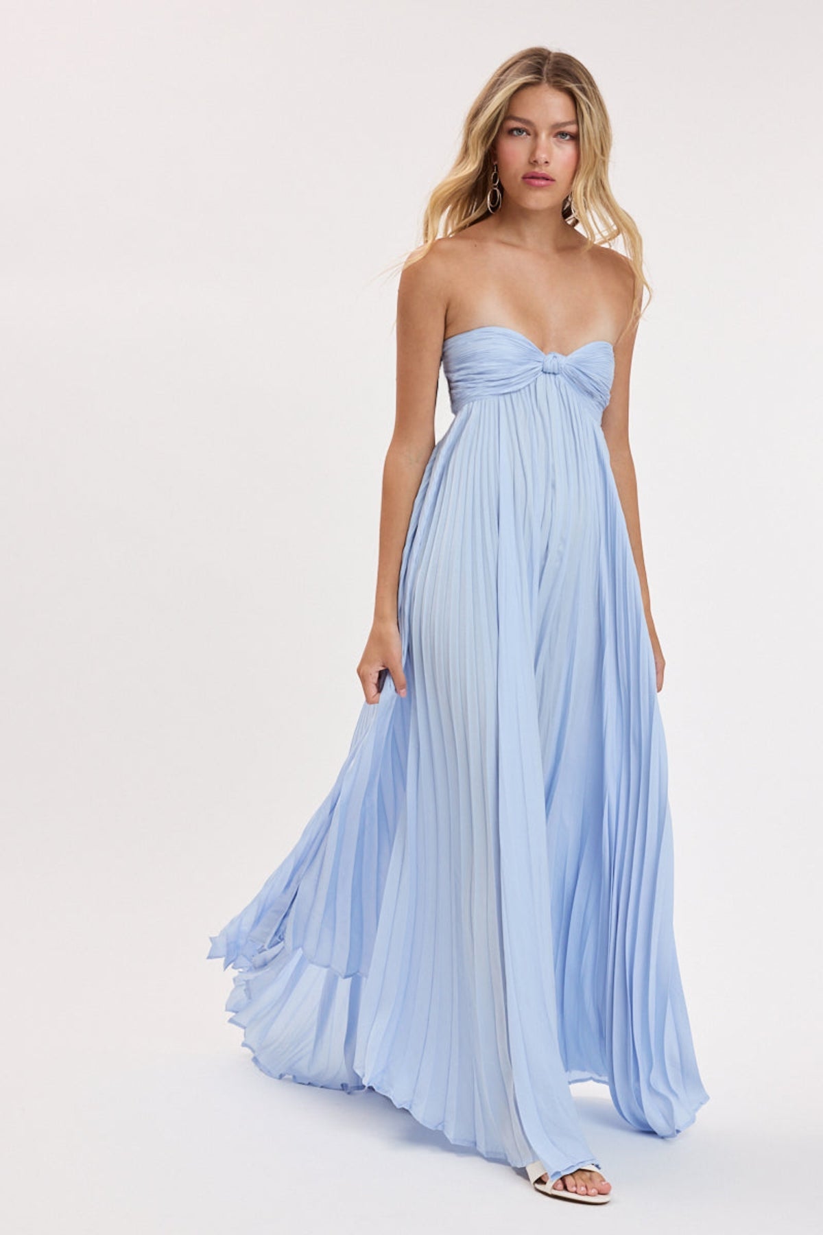 Willow Light Blue Strapless Maxi Dress