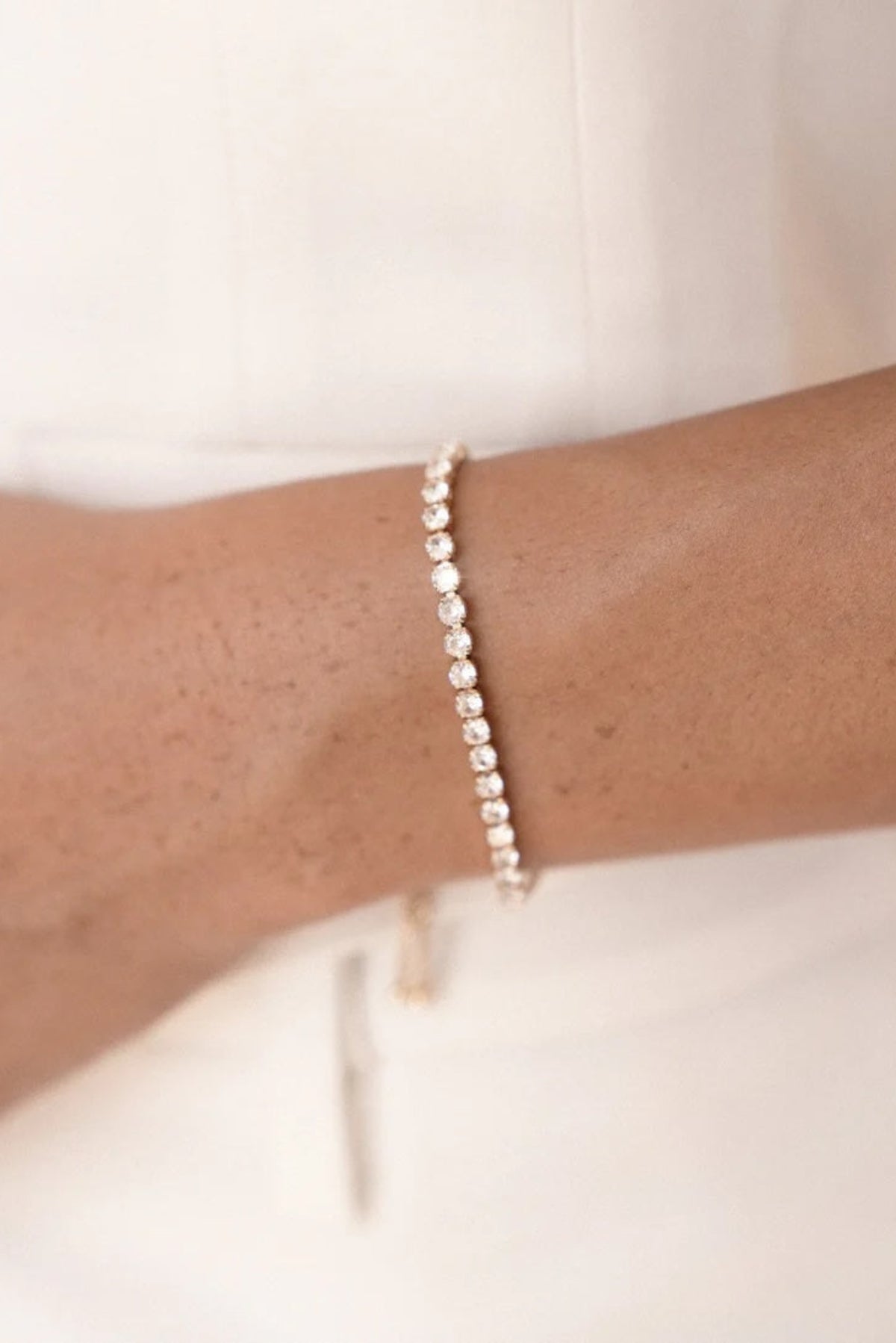 Ettika Adjustable Dainty Crystal Bracelet
