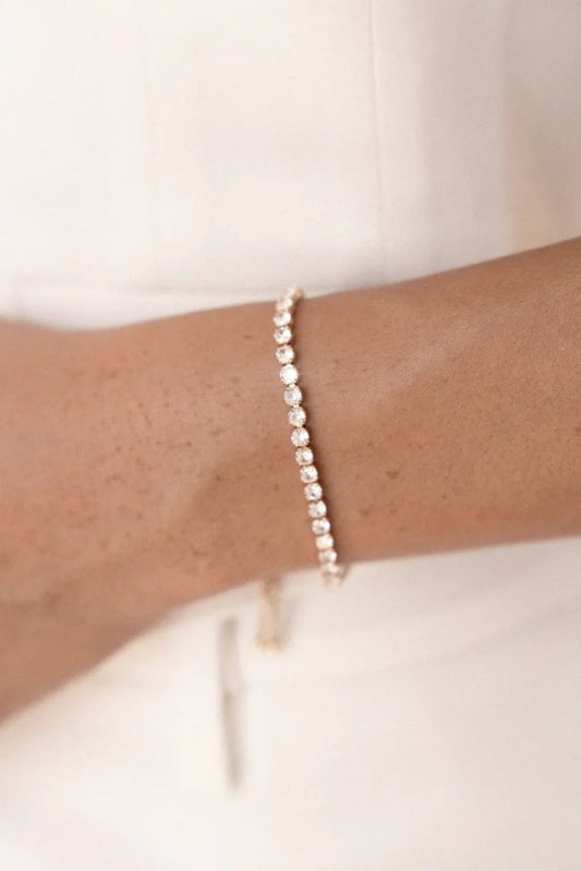 Ettika Adjustable Dainty Crystal Bracelet