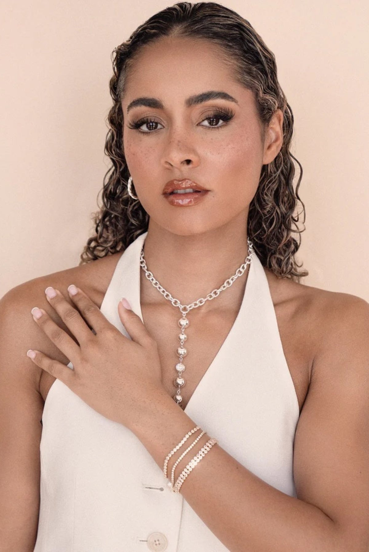 Ettika Adjustable Dainty Crystal Bracelet