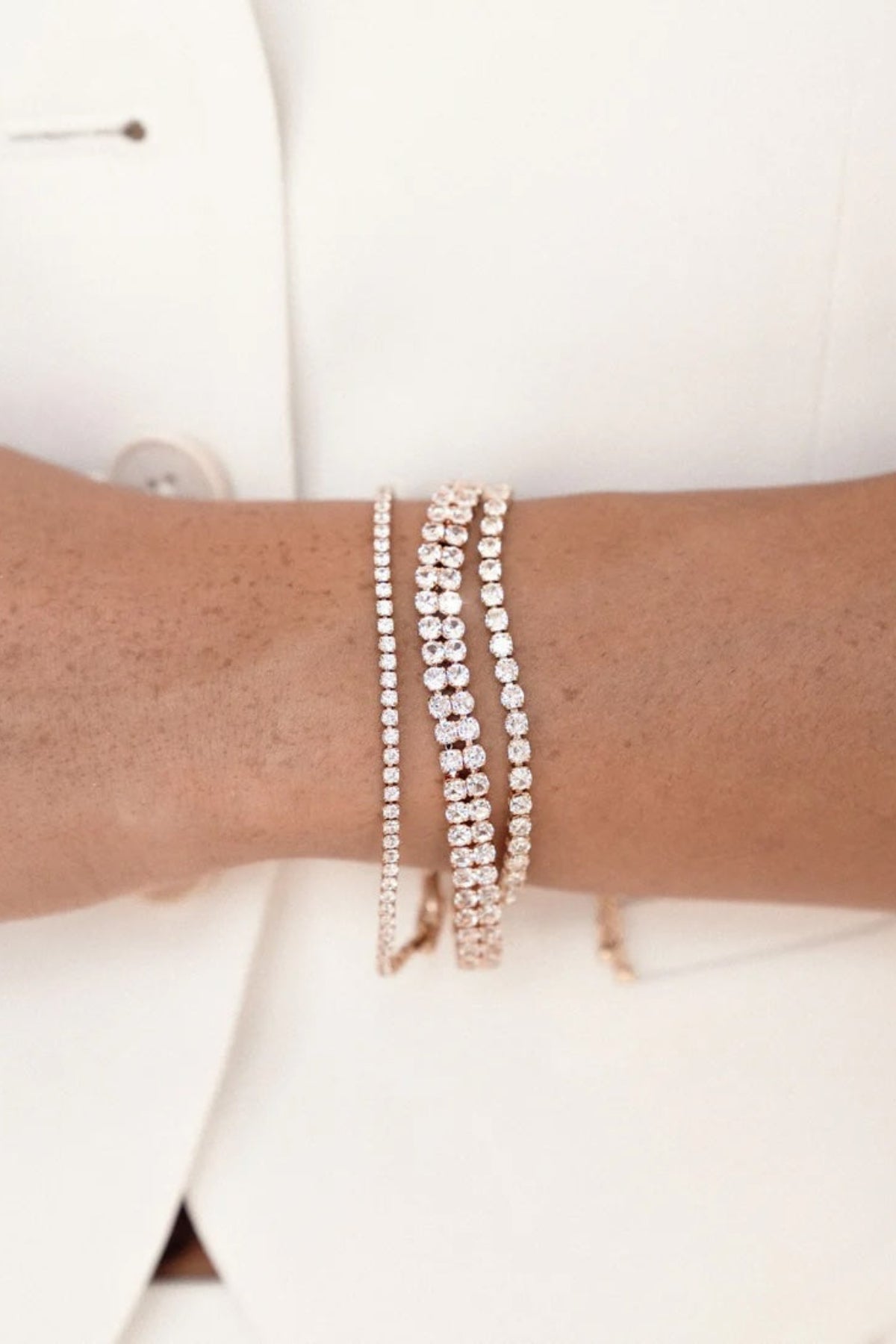 Ettika Adjustable Dainty Crystal Bracelet