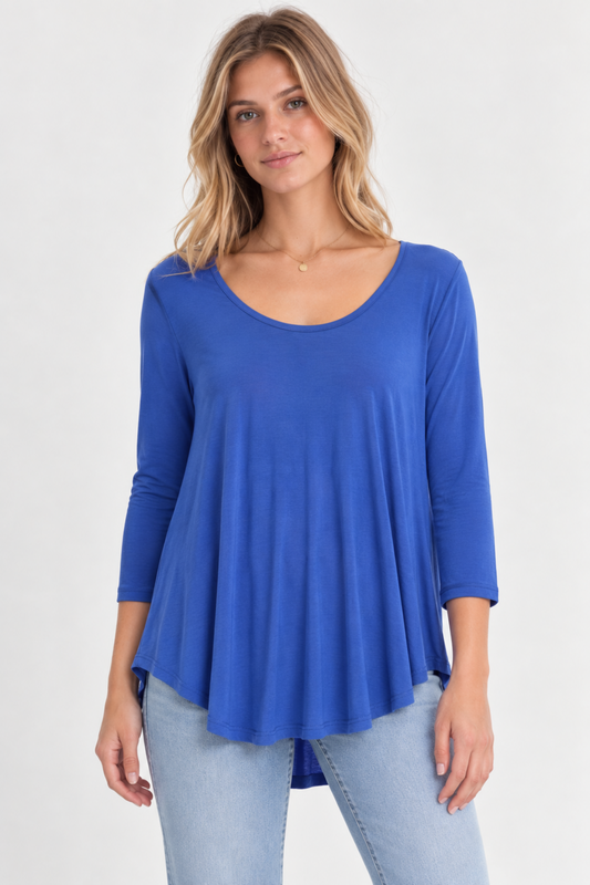 Maybe Baby Blue High Low Tunic Top
