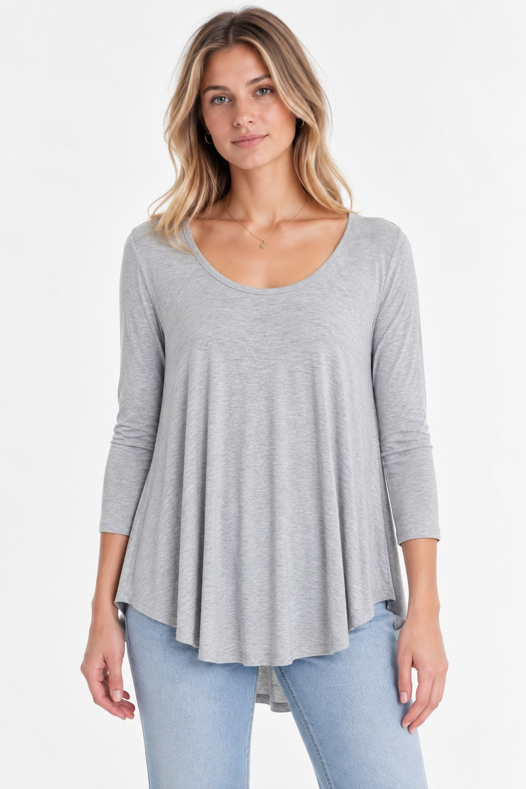 Maybe Baby Grey High Low Tunic Top