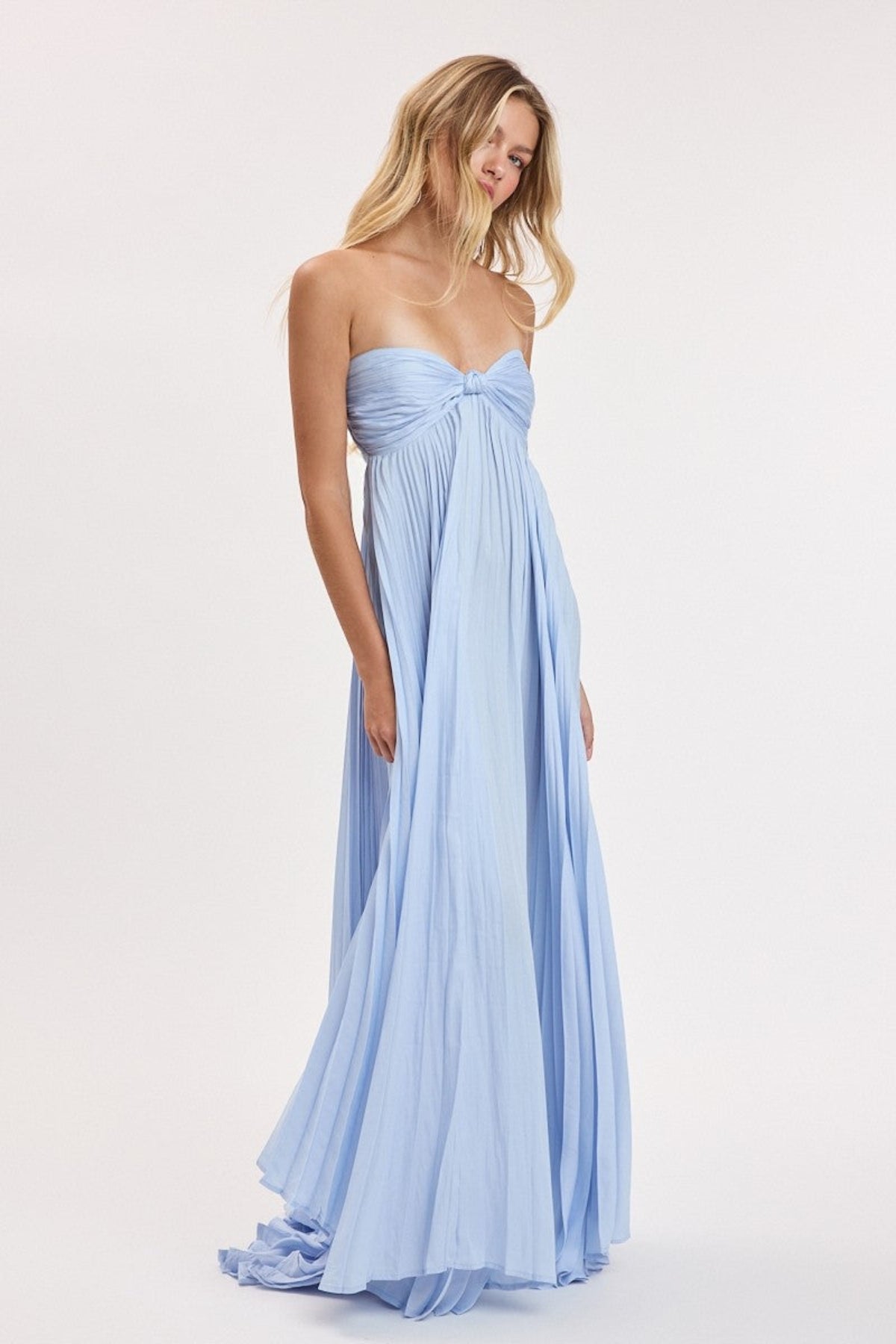 Willow Light Blue Strapless Maxi Dress