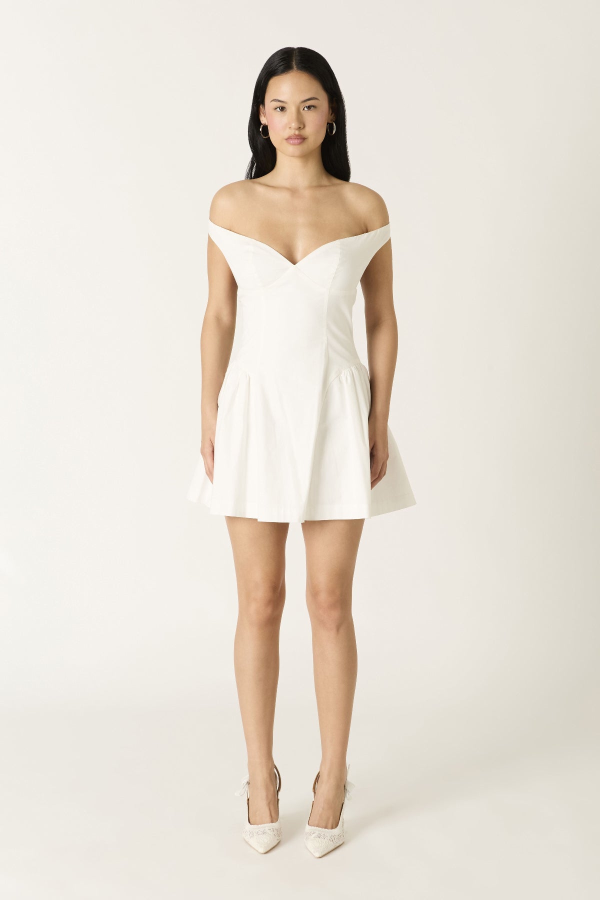 Althea White Off-Shoulder Mini Dress