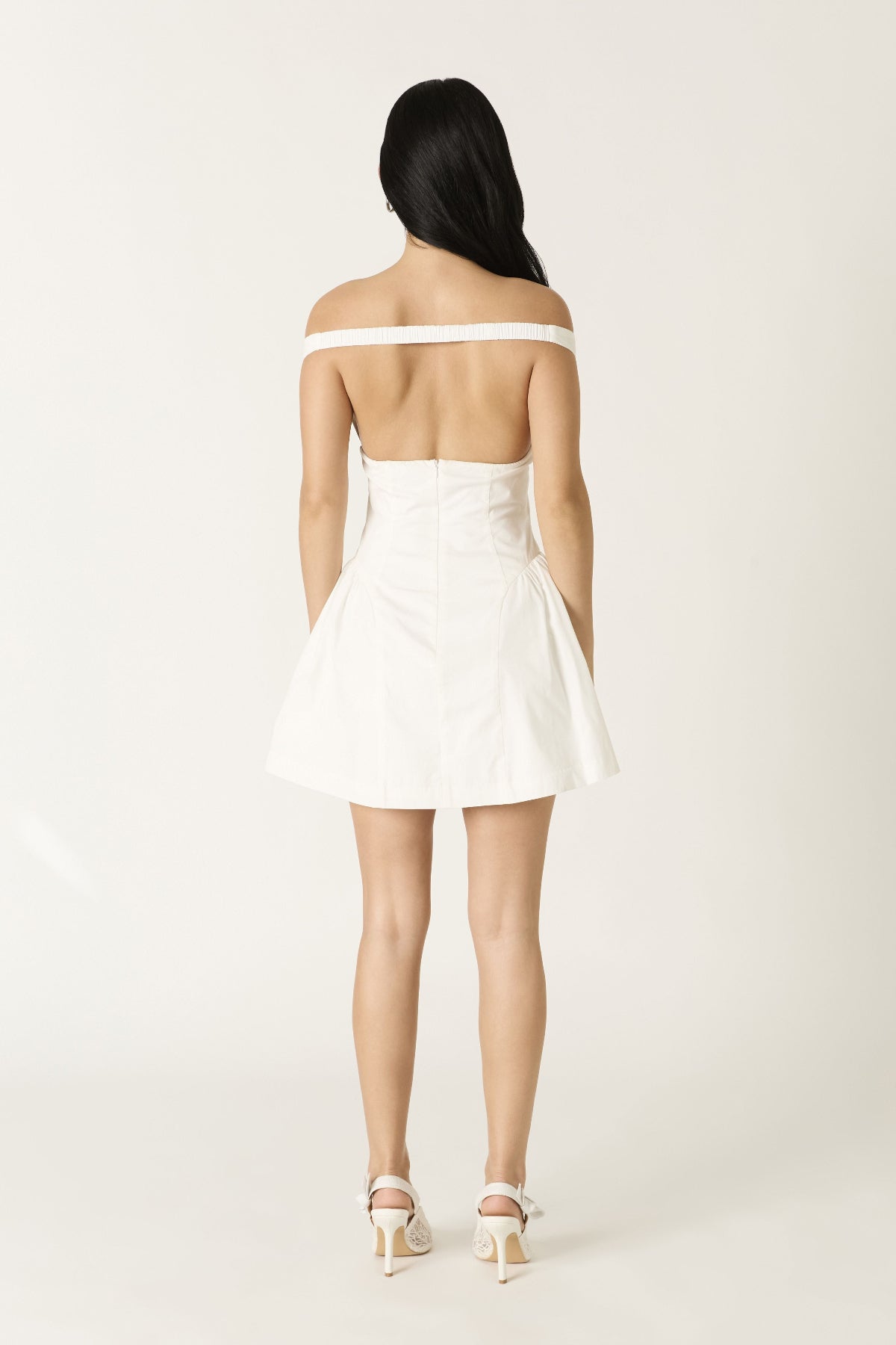 Althea White Off-Shoulder Mini Dress